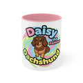 Daisy the Famous Dachshund Accent Mug - Colorful Pet Lover Gift
