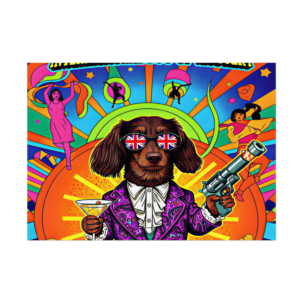 Daisy Paws Retro Dog Mystery Poster