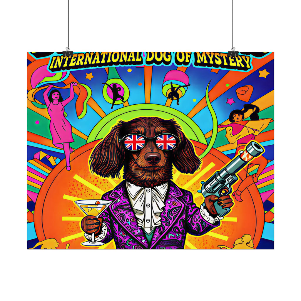 Daisy Paws Retro Dog Mystery Poster