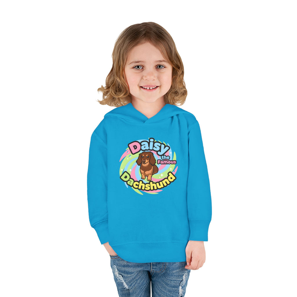 Toddler Fleece Hoodie - "Daisy the Famous Dachshund"