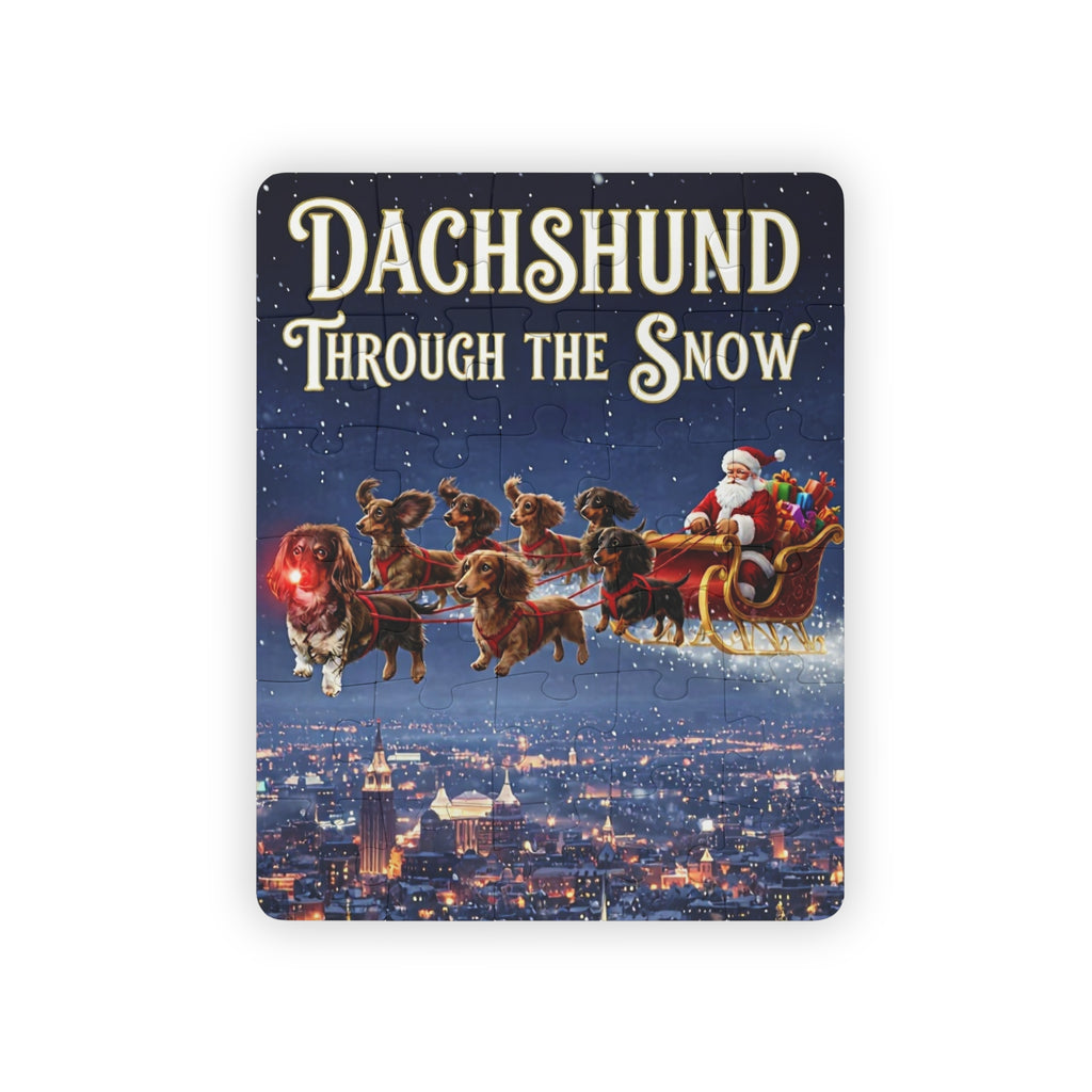 Kids' Dachshund Christmas Puzzle - 30-Piece Holiday Fun
