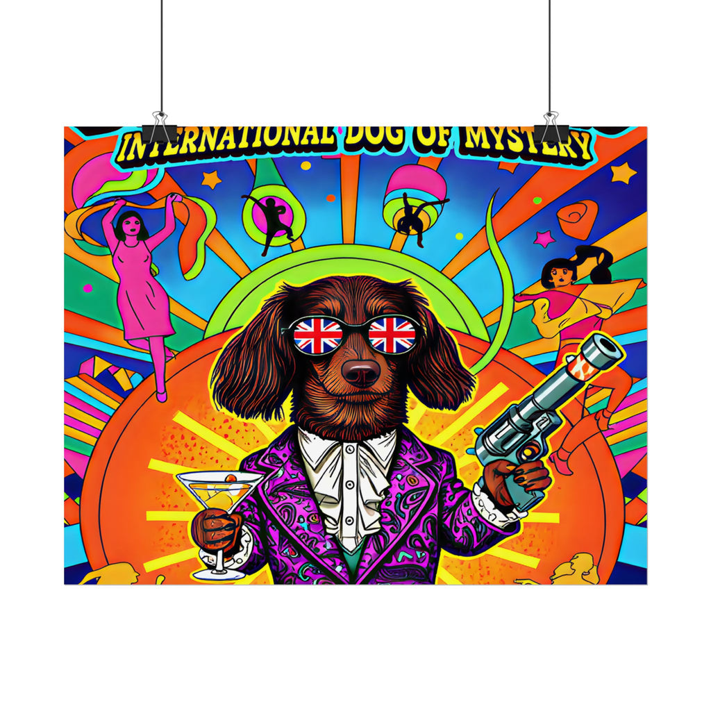 Daisy Paws Retro Dog Mystery Poster