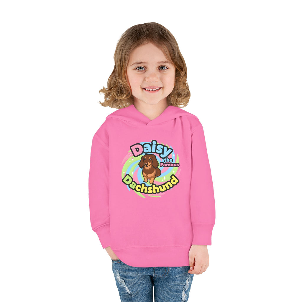 Toddler Fleece Hoodie - "Daisy the Famous Dachshund"