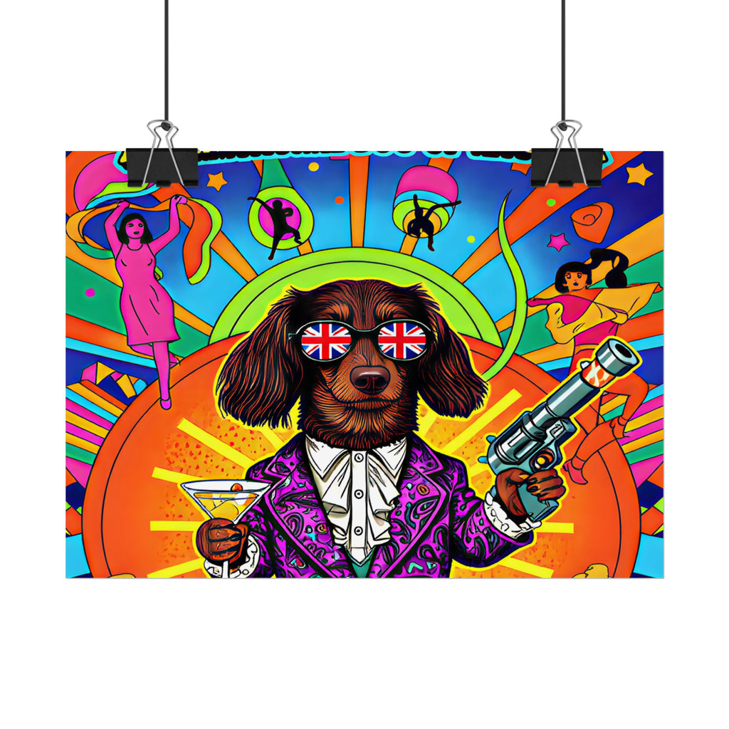 Daisy Paws Retro Dog Mystery Poster