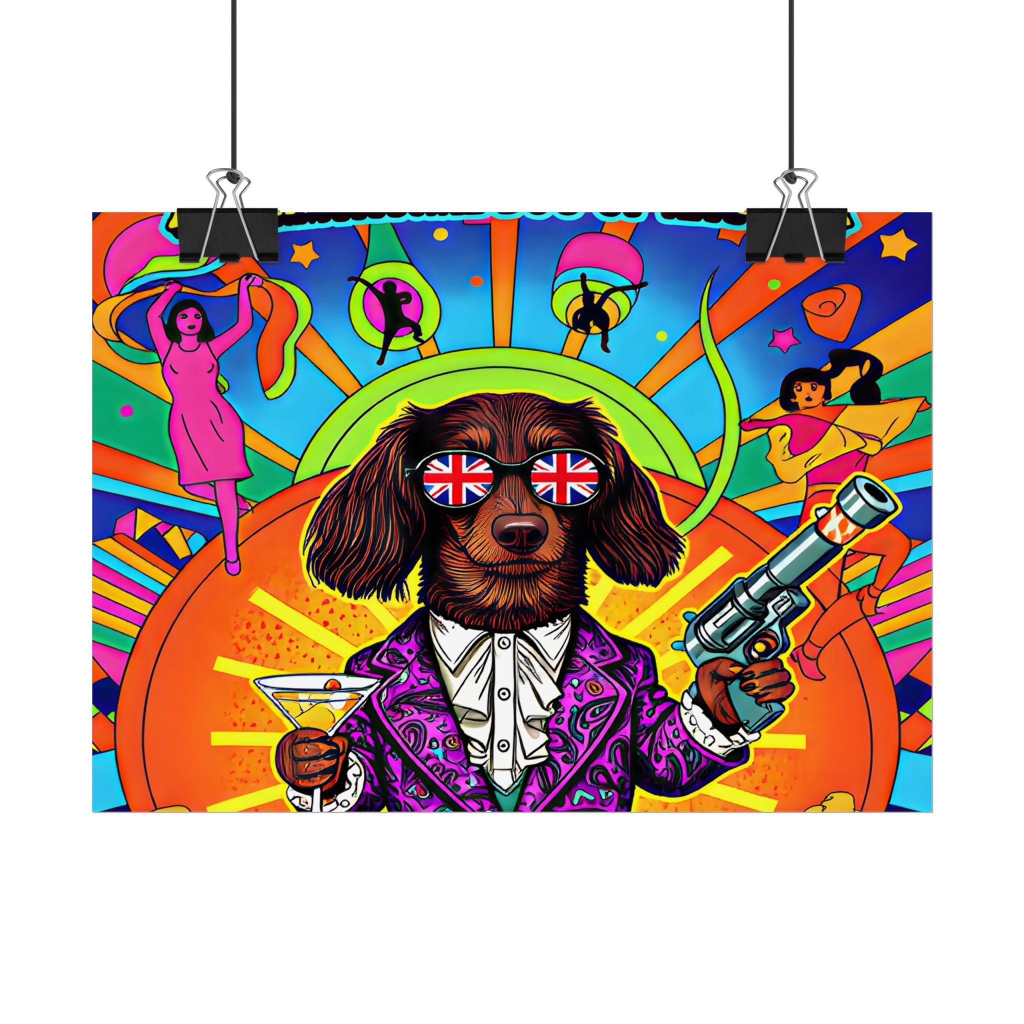 Daisy Paws Retro Dog Mystery Poster
