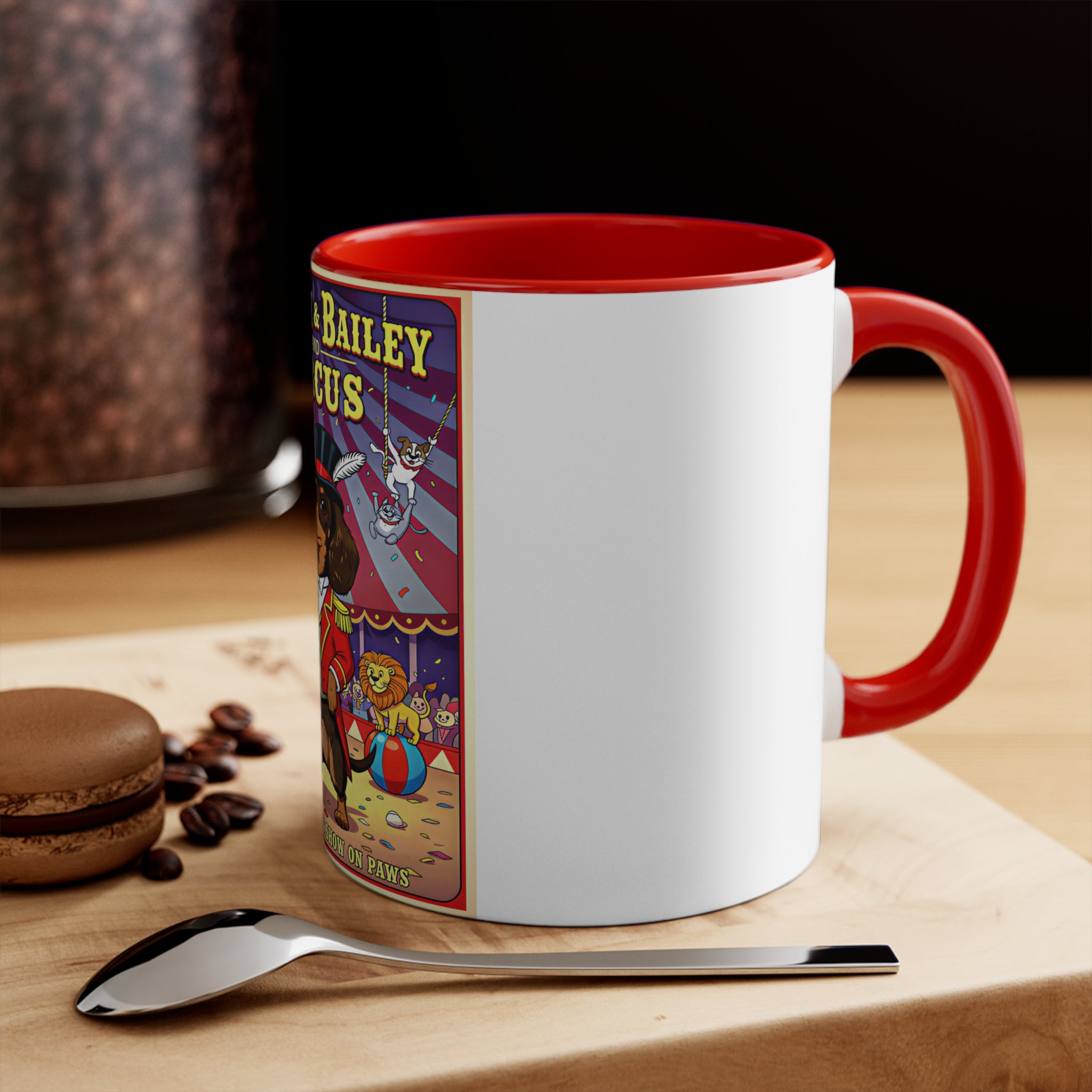 Dachshund Circus-Themed Accent Mug - Barkum & Bailey Show