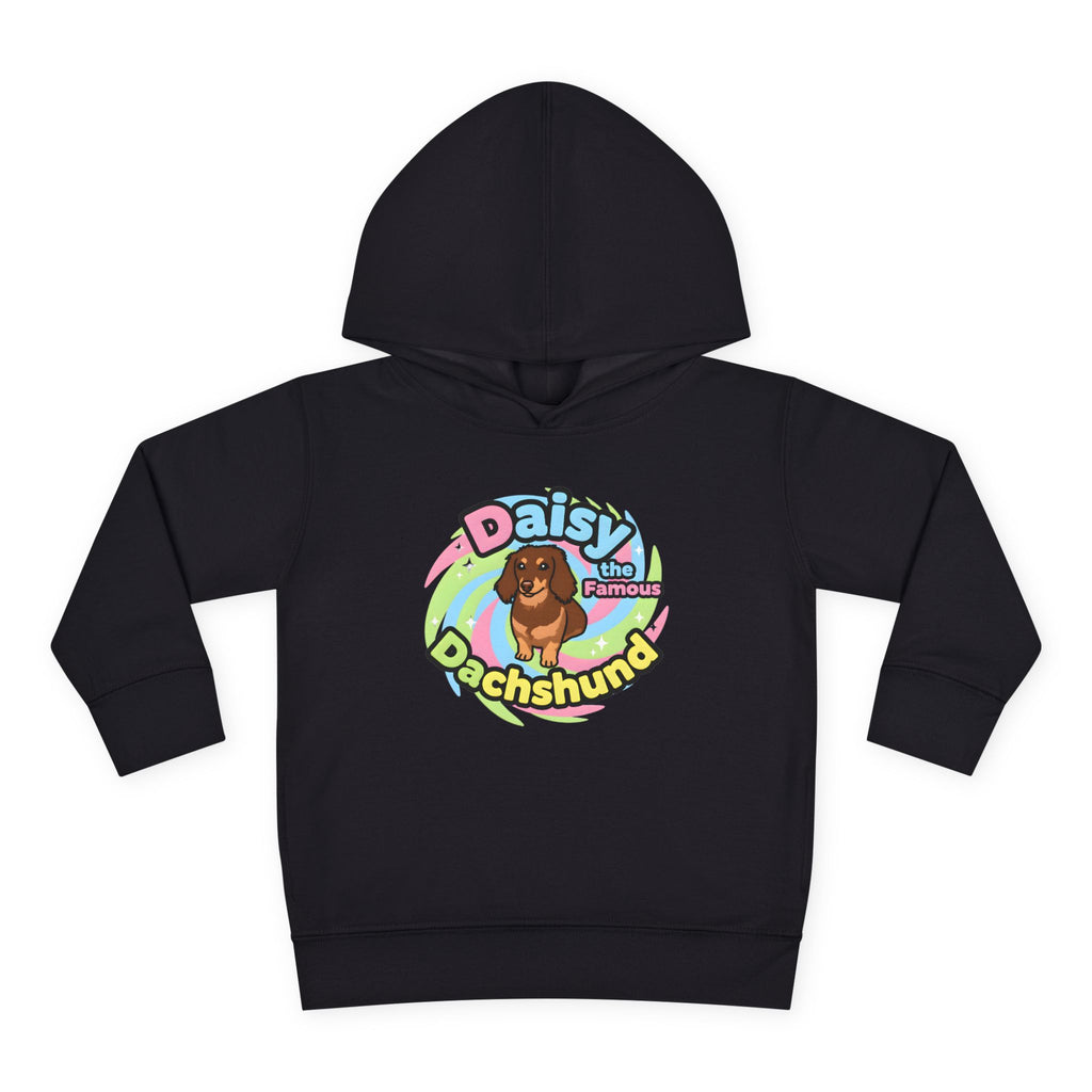 Toddler Fleece Hoodie - "Daisy the Famous Dachshund"