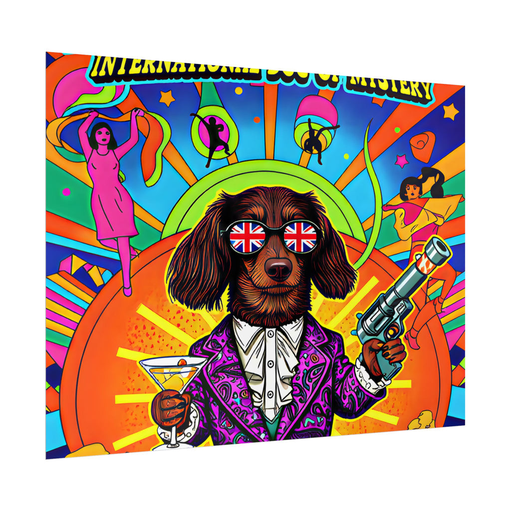 Daisy Paws Retro Dog Mystery Poster
